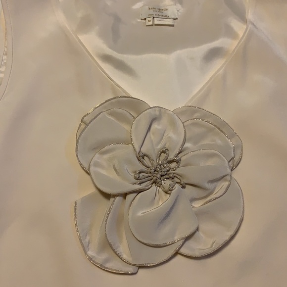 Kate Spade Cream Floral Blouse - Women’s Size Medium - Picture 4 of 6